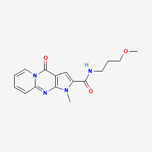 molecular formula C16H18N4O3 B11290665 N-(3-methoxypropyl)-1-methyl-4-oxo-1,4-dihydropyrido[1,2-a]pyrrolo[2,3-d]pyrimidine-2-carboxamide 
