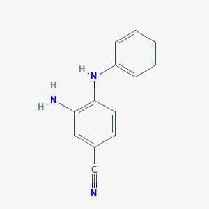 molecular formula C13H11N3 B112907 3-Amino-4-(phenylamino)benzonitrile CAS No. 68765-52-6