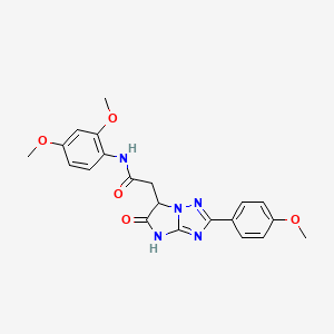 molecular formula C21H21N5O5 B11290862 N-(2,4-dimethoxyphenyl)-2-[2-(4-methoxyphenyl)-5-oxo-5,6-dihydro-4H-imidazo[1,2-b][1,2,4]triazol-6-yl]acetamide 