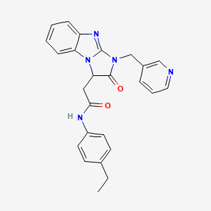 molecular formula C25H23N5O2 B11290923 N-(4-ethylphenyl)-2-[2-oxo-1-(pyridin-3-ylmethyl)-2,3-dihydro-1H-imidazo[1,2-a]benzimidazol-3-yl]acetamide 