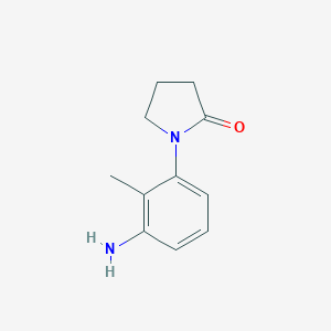 molecular formula C11H14N2O B112910 1-(3-Amino-2-methylphenyl)pyrrolidin-2-one CAS No. 69131-43-7