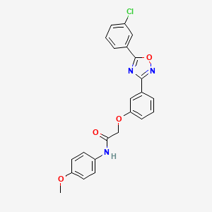 molecular formula C23H18ClN3O4 B11291054 2-{3-[5-(3-chlorophenyl)-1,2,4-oxadiazol-3-yl]phenoxy}-N-(4-methoxyphenyl)acetamide 