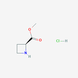 molecular formula C5H10ClNO2 B112914 (S)-Methyl azetidine-2-carboxylate hydrochloride CAS No. 69684-69-1