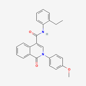 molecular formula C25H22N2O3 B11291461 N-(2-ethylphenyl)-2-(4-methoxyphenyl)-1-oxo-1,2-dihydroisoquinoline-4-carboxamide 