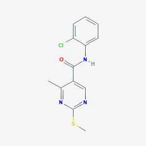 molecular formula C13H12ClN3OS B11291566 N-(2-chlorophenyl)-4-methyl-2-(methylthio)pyrimidine-5-carboxamide CAS No. 892383-06-1