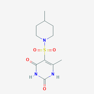 molecular formula C11H17N3O4S B11291835 2-hydroxy-6-methyl-5-[(4-methylpiperidin-1-yl)sulfonyl]pyrimidin-4(3H)-one 