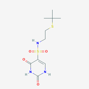molecular formula C10H17N3O4S2 B11292020 N-[2-(tert-butylsulfanyl)ethyl]-2-hydroxy-6-oxo-1,6-dihydropyrimidine-5-sulfonamide 