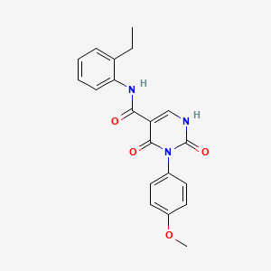 molecular formula C20H19N3O4 B11292199 N-(2-ethylphenyl)-3-(4-methoxyphenyl)-2,4-dioxo-1,2,3,4-tetrahydropyrimidine-5-carboxamide 