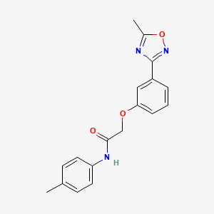 molecular formula C18H17N3O3 B11292208 2-[3-(5-methyl-1,2,4-oxadiazol-3-yl)phenoxy]-N-(4-methylphenyl)acetamide 