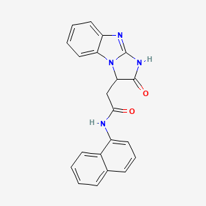 molecular formula C21H16N4O2 B11292242 N-(naphthalen-1-yl)-2-(2-oxo-2,3-dihydro-1H-imidazo[1,2-a]benzimidazol-3-yl)acetamide 