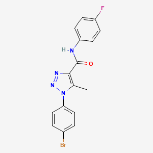 molecular formula C16H12BrFN4O B11292405 1-(4-bromophenyl)-N-(4-fluorophenyl)-5-methyl-1H-1,2,3-triazole-4-carboxamide 