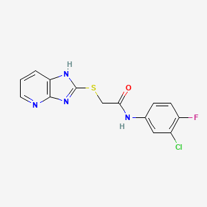 molecular formula C14H10ClFN4OS B11292542 N-(3-chloro-4-fluorophenyl)-2-(1H-imidazo[4,5-b]pyridin-2-ylsulfanyl)acetamide 