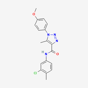 molecular formula C18H17ClN4O2 B11292574 N-(3-chloro-4-methylphenyl)-1-(4-methoxyphenyl)-5-methyl-1H-1,2,3-triazole-4-carboxamide 