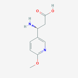 molecular formula C9H12N2O3 B112930 (R)-3-Amino-3-(6-methoxypyridin-3-yl)propanoic acid CAS No. 712321-46-5