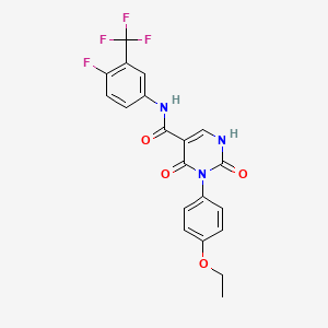 molecular formula C20H15F4N3O4 B11293077 3-(4-ethoxyphenyl)-N-[4-fluoro-3-(trifluoromethyl)phenyl]-2,4-dioxo-1,2,3,4-tetrahydropyrimidine-5-carboxamide 