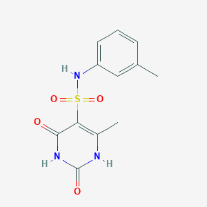 molecular formula C12H13N3O4S B11293249 2-hydroxy-4-methyl-N-(3-methylphenyl)-6-oxo-1,6-dihydropyrimidine-5-sulfonamide 