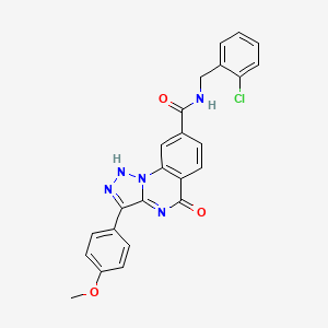molecular formula C24H18ClN5O3 B11293647 N-(2-chlorobenzyl)-3-(4-methoxyphenyl)-5-oxo-4,5-dihydro-[1,2,3]triazolo[1,5-a]quinazoline-8-carboxamide 