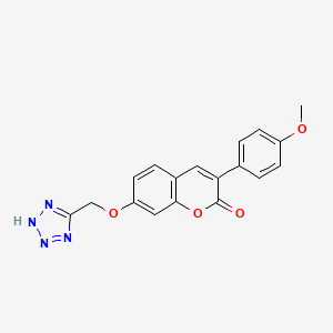 molecular formula C18H14N4O4 B11293769 3-(4-methoxyphenyl)-7-(1H-tetrazol-5-ylmethoxy)-2H-chromen-2-one 