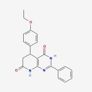 molecular formula C21H19N3O3 B11293822 5-(4-ethoxyphenyl)-4-hydroxy-2-phenyl-5,8-dihydropyrido[2,3-d]pyrimidin-7(6H)-one 