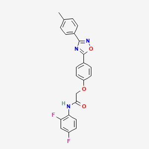 molecular formula C23H17F2N3O3 B11293911 N-(2,4-difluorophenyl)-2-{4-[3-(4-methylphenyl)-1,2,4-oxadiazol-5-yl]phenoxy}acetamide 