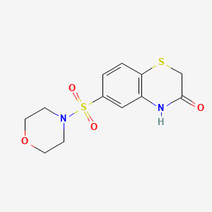 molecular formula C12H14N2O4S2 B11293942 6-(morpholin-4-ylsulfonyl)-2H-1,4-benzothiazin-3-ol 