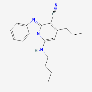 molecular formula C19H22N4 B11293946 1-(Butylamino)-3-propylpyrido[1,2-a]benzimidazole-4-carbonitrile 