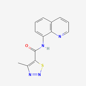 molecular formula C13H10N4OS B11294043 4-methyl-N-(quinolin-8-yl)-1,2,3-thiadiazole-5-carboxamide 
