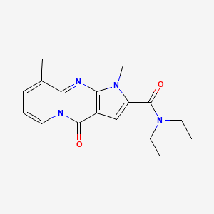 molecular formula C17H20N4O2 B11294165 N,N-diethyl-1,9-dimethyl-4-oxo-1,4-dihydropyrido[1,2-a]pyrrolo[2,3-d]pyrimidine-2-carboxamide 