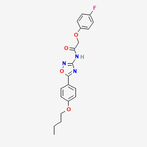 molecular formula C20H20FN3O4 B11294209 N-[5-(4-butoxyphenyl)-1,2,4-oxadiazol-3-yl]-2-(4-fluorophenoxy)acetamide 