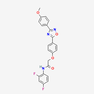 molecular formula C23H17F2N3O4 B11294338 N-(2,4-difluorophenyl)-2-{4-[3-(4-methoxyphenyl)-1,2,4-oxadiazol-5-yl]phenoxy}acetamide 