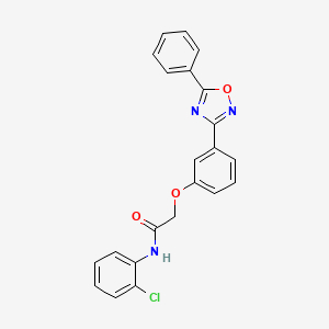 molecular formula C22H16ClN3O3 B11294566 N-(2-chlorophenyl)-2-[3-(5-phenyl-1,2,4-oxadiazol-3-yl)phenoxy]acetamide 