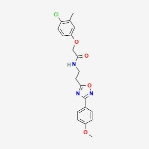 molecular formula C20H20ClN3O4 B11294728 2-(4-chloro-3-methylphenoxy)-N-{2-[3-(4-methoxyphenyl)-1,2,4-oxadiazol-5-yl]ethyl}acetamide 
