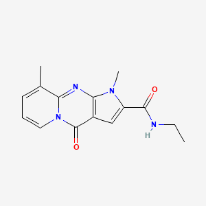 molecular formula C15H16N4O2 B11294773 N-ethyl-1,9-dimethyl-4-oxo-1,4-dihydropyrido[1,2-a]pyrrolo[2,3-d]pyrimidine-2-carboxamide 