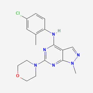molecular formula C17H19ClN6O B11294780 N-(4-chloro-2-methylphenyl)-1-methyl-6-(morpholin-4-yl)-1H-pyrazolo[3,4-d]pyrimidin-4-amine 