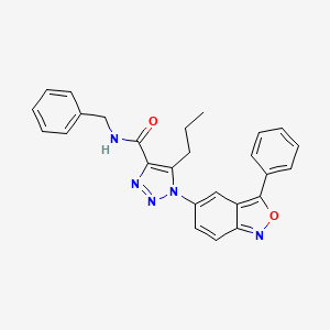 molecular formula C26H23N5O2 B11295005 N-benzyl-1-(3-phenyl-2,1-benzoxazol-5-yl)-5-propyl-1H-1,2,3-triazole-4-carboxamide 