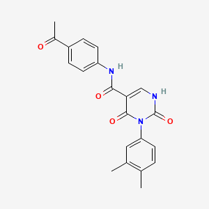 molecular formula C21H19N3O4 B11295070 N-(4-acetylphenyl)-3-(3,4-dimethylphenyl)-2,4-dioxo-1,2,3,4-tetrahydropyrimidine-5-carboxamide 