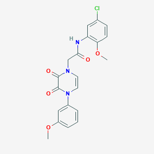 molecular formula C20H18ClN3O5 B11295402 N-(5-chloro-2-methoxyphenyl)-2-[4-(3-methoxyphenyl)-2,3-dioxo-1,2,3,4-tetrahydropyrazin-1-yl]acetamide 