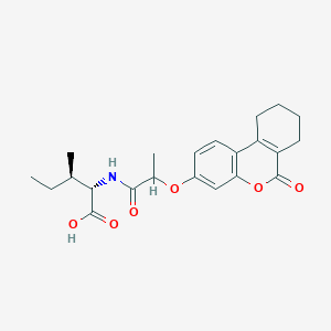 molecular formula C22H27NO6 B11295610 N-{2-[(6-oxo-7,8,9,10-tetrahydro-6H-benzo[c]chromen-3-yl)oxy]propanoyl}-L-isoleucine 