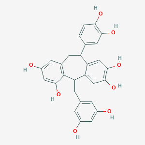 molecular formula C28H24O8 B011296 Cassigarol A CAS No. 106387-02-4