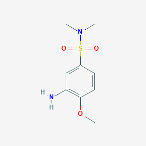 molecular formula C9H14N2O3S B112960 3-amino-4-methoxy-N,N-dimethylbenzenesulfonamide CAS No. 7400-96-6