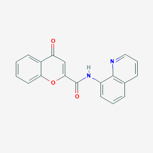 molecular formula C19H12N2O3 B11296687 4-oxo-N-(quinolin-8-yl)-4H-chromene-2-carboxamide 