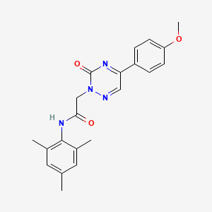 molecular formula C21H22N4O3 B11296698 2-[5-(4-methoxyphenyl)-3-oxo-1,2,4-triazin-2(3H)-yl]-N-(2,4,6-trimethylphenyl)acetamide 