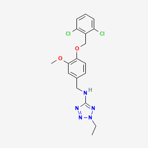 molecular formula C18H19Cl2N5O2 B11296753 N-{4-[(2,6-dichlorobenzyl)oxy]-3-methoxybenzyl}-2-ethyl-2H-tetrazol-5-amine 