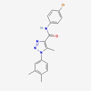 molecular formula C18H17BrN4O B11296811 N-(4-bromophenyl)-1-(3,4-dimethylphenyl)-5-methyl-1H-1,2,3-triazole-4-carboxamide 