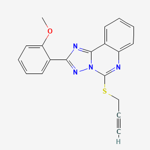 molecular formula C19H14N4OS B11297067 2-(2-Methoxyphenyl)-5-(prop-2-yn-1-ylsulfanyl)[1,2,4]triazolo[1,5-c]quinazoline 