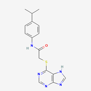molecular formula C16H17N5OS B11297081 N-[4-(propan-2-yl)phenyl]-2-(9H-purin-6-ylsulfanyl)acetamide 