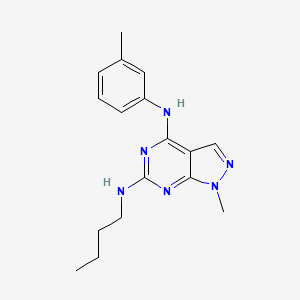 molecular formula C17H22N6 B11297093 N~6~-butyl-1-methyl-N~4~-(3-methylphenyl)-1H-pyrazolo[3,4-d]pyrimidine-4,6-diamine 