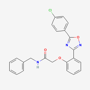 molecular formula C23H18ClN3O3 B11297106 N-benzyl-2-{2-[5-(4-chlorophenyl)-1,2,4-oxadiazol-3-yl]phenoxy}acetamide 