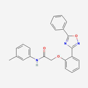 molecular formula C23H19N3O3 B11297148 N-(3-methylphenyl)-2-[2-(5-phenyl-1,2,4-oxadiazol-3-yl)phenoxy]acetamide 