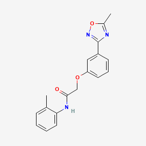molecular formula C18H17N3O3 B11297413 2-[3-(5-methyl-1,2,4-oxadiazol-3-yl)phenoxy]-N-(2-methylphenyl)acetamide 
